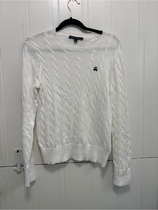 Brooks Brothers Sweaters - Brooks Brothers Women's White Cable Knit Sweater